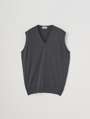 Ｖネックニットベスト | HADFIELD | 24G STANDARD FIT