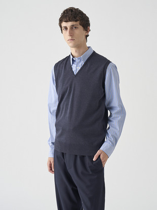 Ｖネックニットベスト | HADFIELD | 24G STANDARD FIT