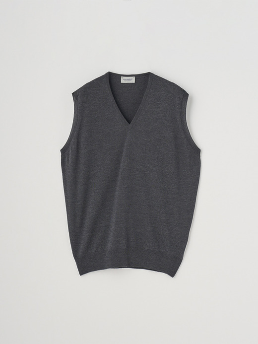 Ｖネックニットベスト | HADFIELD | 24G STANDARD FIT 詳細画像 CHARCOAL 1