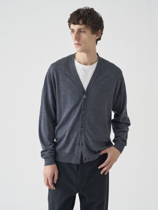 Ｖネック長袖ニットカーディガン | HALIN | 30G MODERN FIT