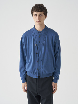 Ｖネック長袖ニットカーディガン | HALIN | 30G MODERN FIT