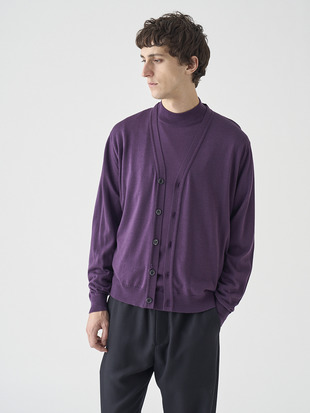 Ｖネック長袖ニットカーディガン | HALIN | 30G MODERN FIT