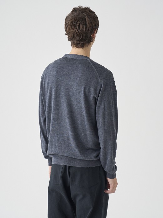 Ｖネック長袖ニットカーディガン | HALIN | 30G MODERN FIT 詳細画像 CHARCOAL 9