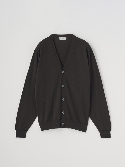 Ｖネック長袖ニットカーディガン | HALIN | 30G MODERN FIT 詳細画像 FAULKNER BROWN 1