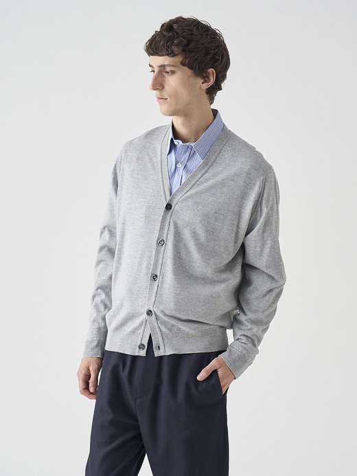 Ｖネック長袖ニットカーディガン | HALIN | 30G MODERN FIT 詳細画像 NIMBUS 3