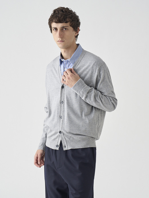 Ｖネック長袖ニットカーディガン | HALIN | 30G MODERN FIT 詳細画像 NIMBUS 5