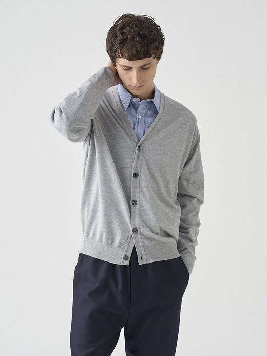 Ｖネック長袖ニットカーディガン | HALIN | 30G MODERN FIT 詳細画像 NIMBUS 6