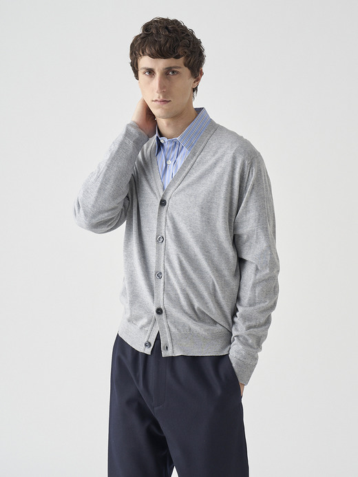 Ｖネック長袖ニットカーディガン | HALIN | 30G MODERN FIT 詳細画像 NIMBUS 7