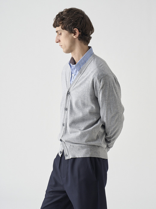 Ｖネック長袖ニットカーディガン | HALIN | 30G MODERN FIT 詳細画像 NIMBUS 9