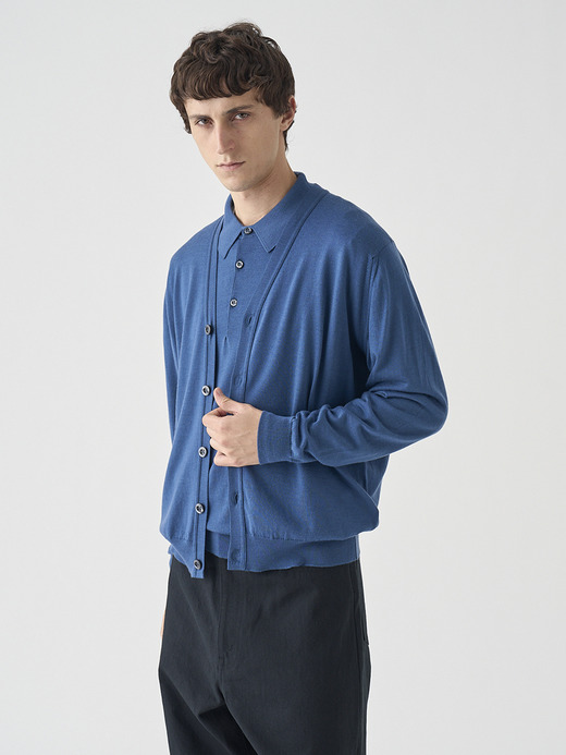 Ｖネック長袖ニットカーディガン | HALIN | 30G MODERN FIT 詳細画像 TEAL FIRTH 6