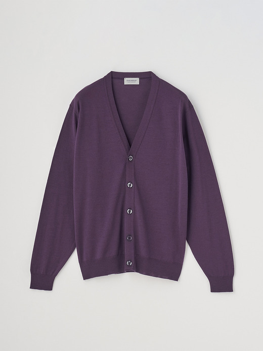 Ｖネック長袖ニットカーディガン | HALIN | 30G MODERN FIT 詳細画像 VELVET PLUM 2