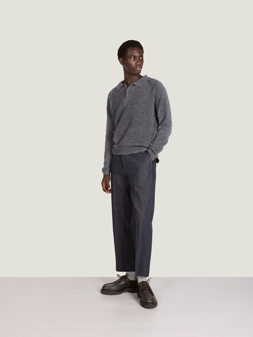 【JS&times;JOHN SMEDLEY】Rugby Shirt | JS140 詳細画像 FRAGMENTED GREY 5