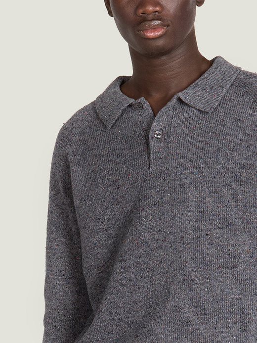 【JS&times;JOHN SMEDLEY】Rugby Shirt | JS140 詳細画像 FRAGMENTED GREY 6