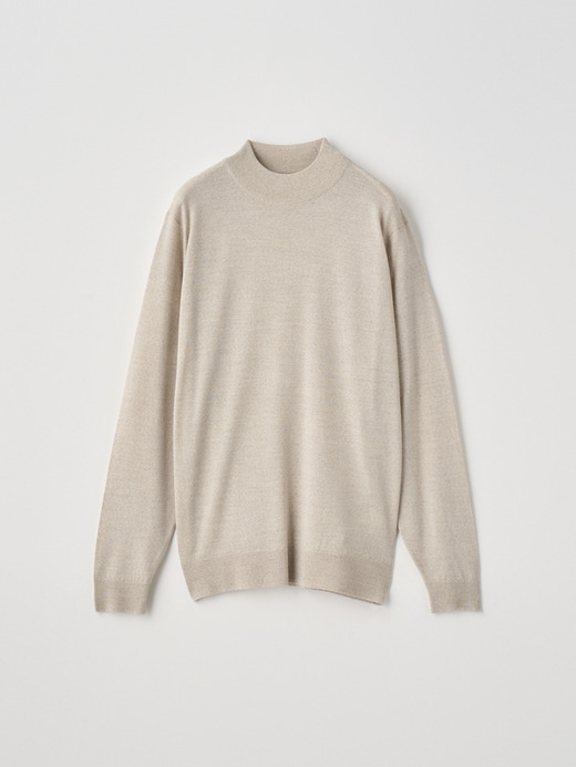 モックネック長袖ニットプルオーバー | KILDAY | 30G MODERN FIT 詳細画像 GREY FLEECE 1