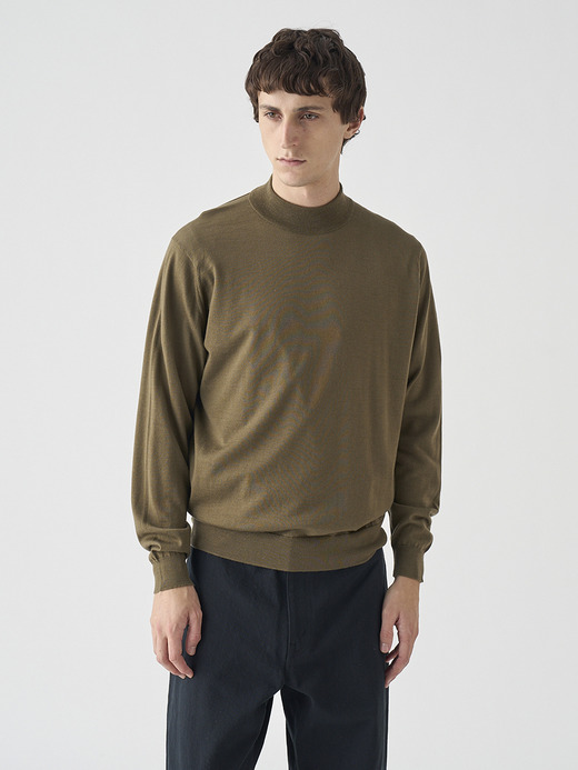 モックネック長袖ニットプルオーバー | KILDAY | 30G MODERN FIT 詳細画像 REWILDING GREEN 1