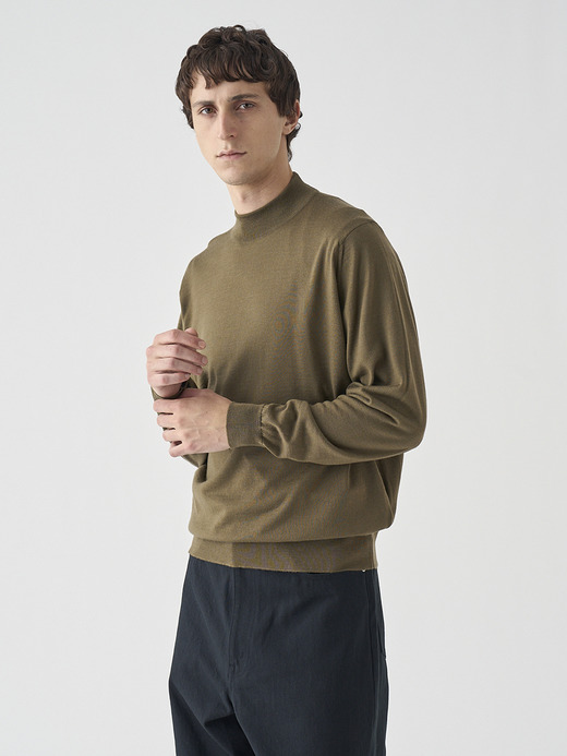 モックネック長袖ニットプルオーバー | KILDAY | 30G MODERN FIT 詳細画像 REWILDING GREEN 4