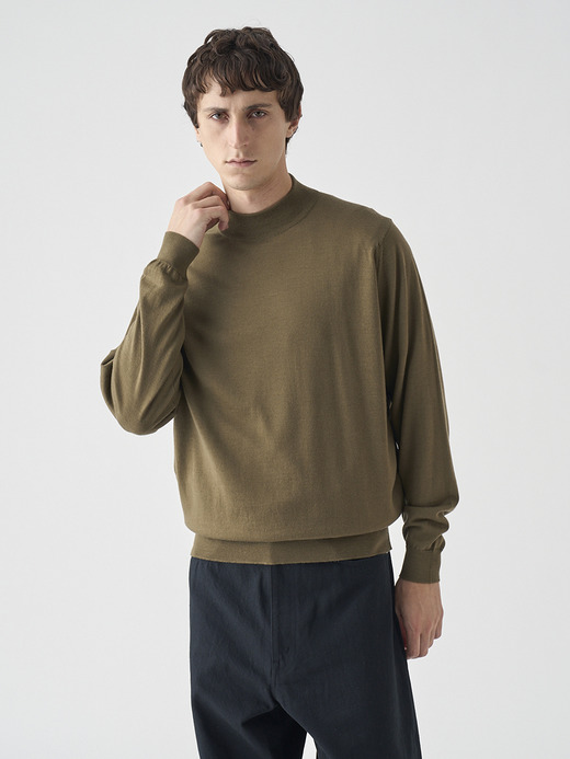 モックネック長袖ニットプルオーバー | KILDAY | 30G MODERN FIT 詳細画像 REWILDING GREEN 5