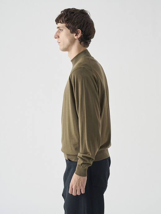 モックネック長袖ニットプルオーバー | KILDAY | 30G MODERN FIT 詳細画像 REWILDING GREEN 6