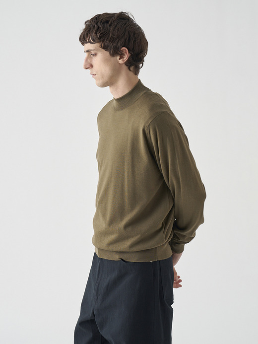 モックネック長袖ニットプルオーバー | KILDAY | 30G MODERN FIT 詳細画像 REWILDING GREEN 7