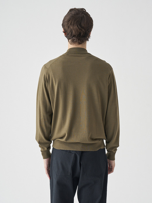 モックネック長袖ニットプルオーバー | KILDAY | 30G MODERN FIT 詳細画像 REWILDING GREEN 8