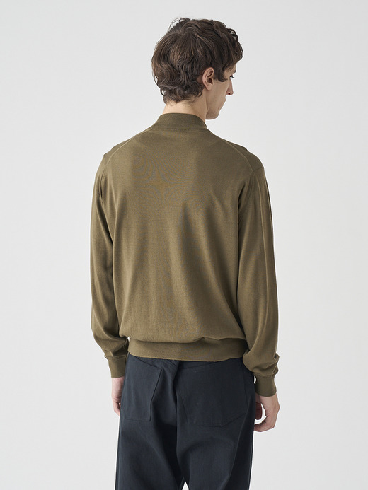 モックネック長袖ニットプルオーバー | KILDAY | 30G MODERN FIT 詳細画像 REWILDING GREEN 9