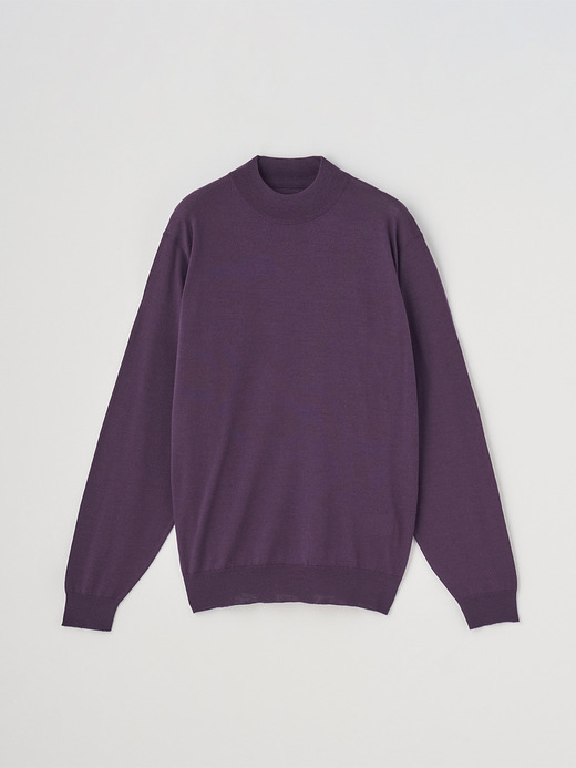 モックネック長袖ニットプルオーバー | KILDAY | 30G MODERN FIT 詳細画像 VELVET PLUM 2