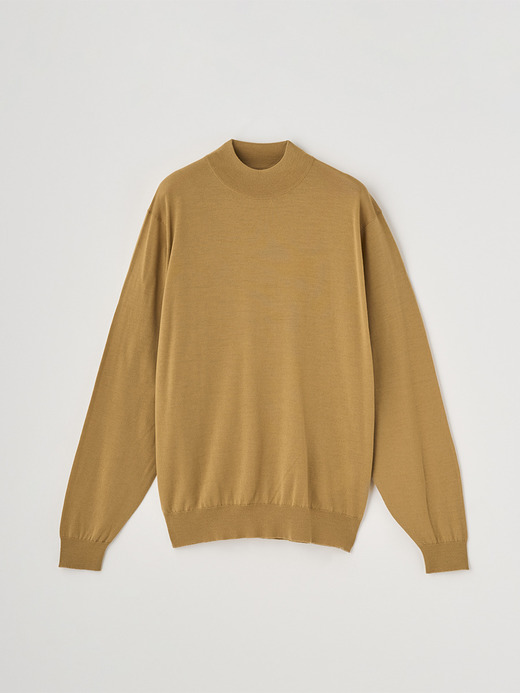 モックネック長袖ニットプルオーバー | KILDAY | 30G MODERN FIT 詳細画像 YELLOW LUSTRE 2