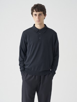 長袖ニットポロシャツ | KNOLL | 30G MODERN FIT
