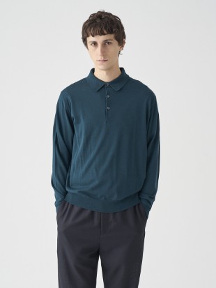 長袖ニットポロシャツ | KNOLL | 30G MODERN FIT