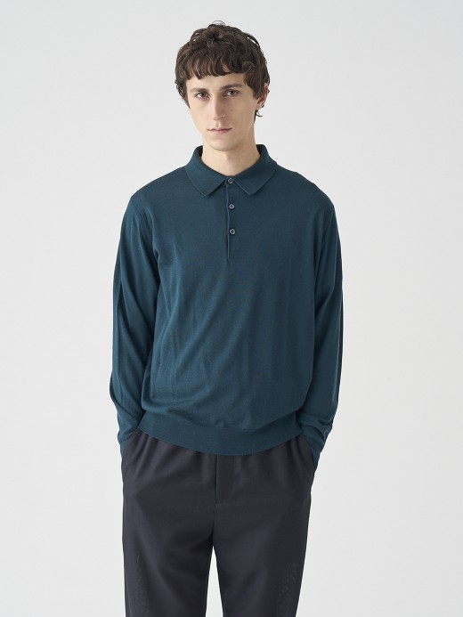 長袖ニットポロシャツ | KNOLL | 30G MODERN FIT 詳細画像 RICHARDSON GREEN 1