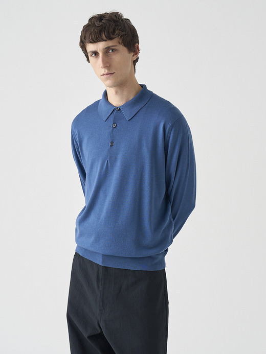 長袖ニットポロシャツ | KNOLL | 30G MODERN FIT 詳細画像 TEAL FIRTH 1