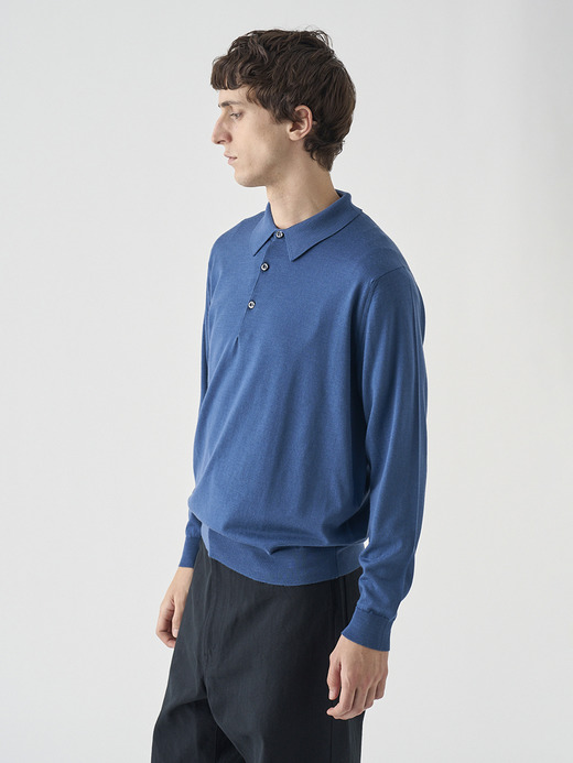 長袖ニットポロシャツ | KNOLL | 30G MODERN FIT 詳細画像 TEAL FIRTH 5