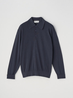 【JOHN SMEDLEY×KAPTAIN SUNSHINE】 Sea Island Cotton 長袖ポロシャツ｜KSJS001