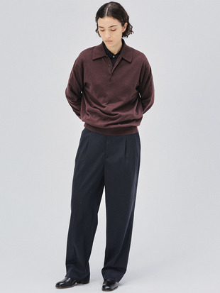 【JOHN SMEDLEY×KAPTAIN SUNSHINE】 Sea Island Cotton 長袖ポロシャツ｜KSJS001
