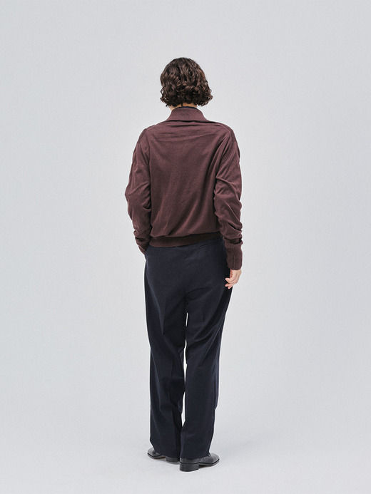 【JOHN SMEDLEY×KAPTAIN SUNSHINE】 Sea Island Cotton 長袖ポロシャツ｜KSJS001 詳細画像 RAISIN 4