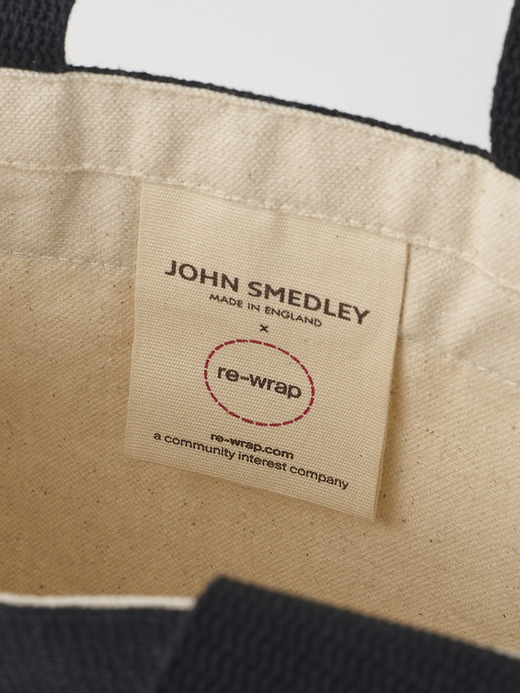 【日本限定】JOHN SMEDLEY&times;re-wrap ブックストアキャンバストートバッグ｜SMALL 詳細画像 NATURAL 5