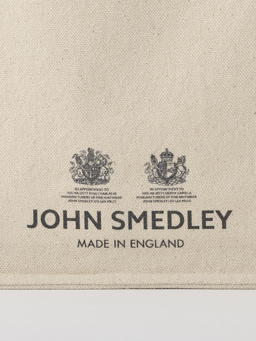 【日本限定】JOHN SMEDLEY&times;re-wrap ブックストアキャンバストートバッグ｜SMALL 詳細画像 NATURAL 8