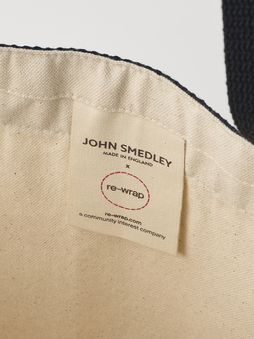 【日本限定】JOHN SMEDLEY&times;re-wrap ブックストアキャンバストートバッグ｜LARGE 詳細画像 NATURAL 5