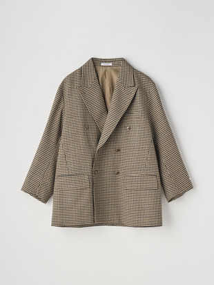 JOHN SMEDLEY×COUTURE D’ADAM 別注オーバーサイズチェック柄ウールジャケット | FJ348