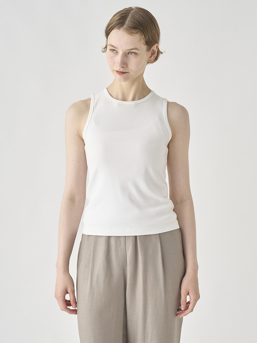 スビンコットンタンクトップ｜UTS935｜UNDERWEAR for WOMEN 詳細画像 NO1(L03630TS935_ホワイト) 3