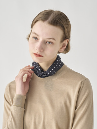 Silk Dot Scarf | SMALL
