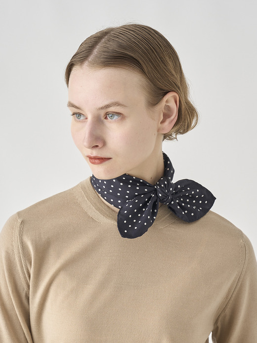 Silk Dot Scarf | SMALL 詳細画像 NO2(L03640SF501_ネイビー) 4