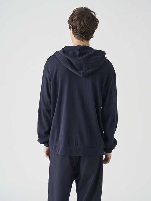 シルク100% クルーネック長袖裏毛フーディー｜TS991 詳細画像 NO1(L03680TS991_ダークネイビー) 8