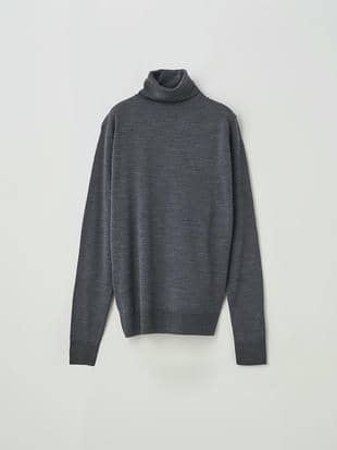 タートルネック長袖ニットプルオーバー | LENA | 30G MODERN FIT