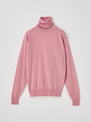タートルネック長袖ニットプルオーバー | LENA | 30G MODERN FIT