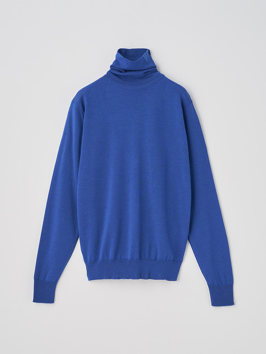 タートルネック長袖ニットプルオーバー | LENA | 30G MODERN FIT 詳細画像 MAZARINE BLUE 2