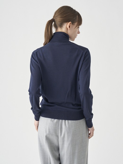 タートルネック長袖ニットプルオーバー | LENA | 30G MODERN FIT 詳細画像 MIDNIGHT 7