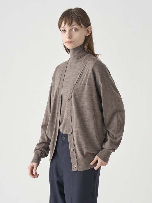 タートルネック長袖ニットプルオーバー | LENA | 30G MODERN FIT 詳細画像 MUSHROOM 8