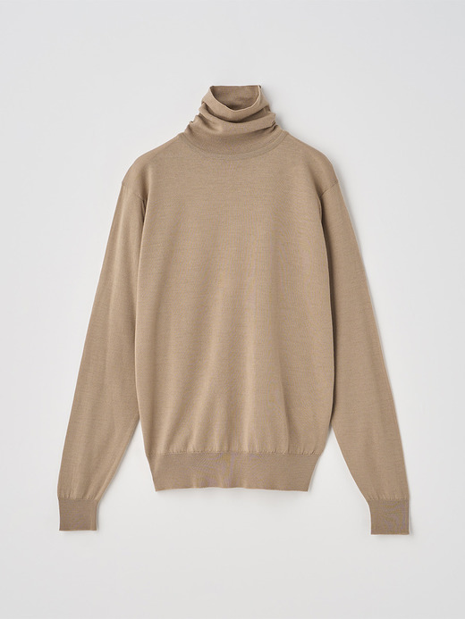 タートルネック長袖ニットプルオーバー | LENA | 30G MODERN FIT 詳細画像 TOASTED ALMOND 2
