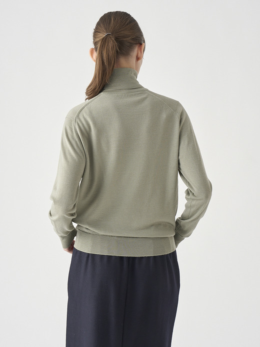 タートルネック長袖ニットプルオーバー | LENA | 30G MODERN FIT 詳細画像 THISTLE DEW 7